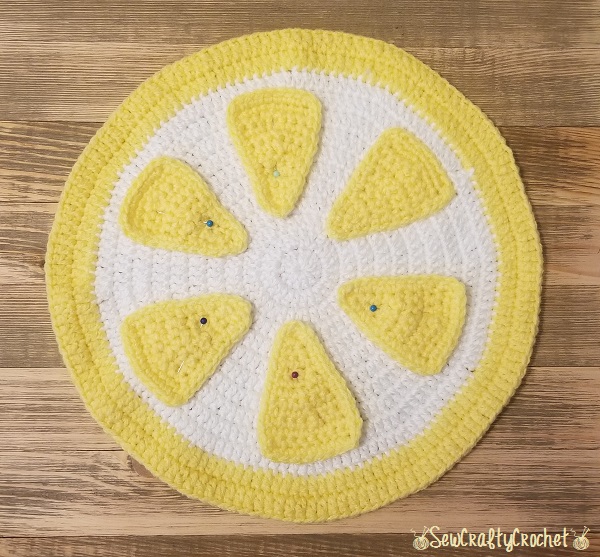 Crochet Lemon Slice Pillow - Sew Crafty Crochet