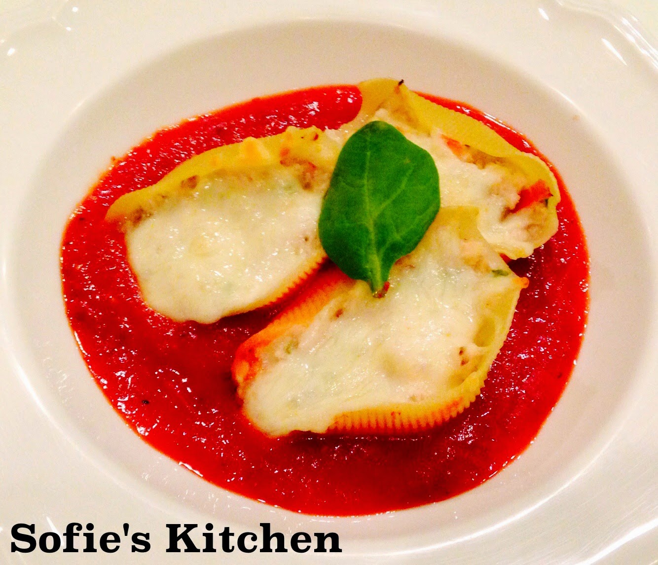 Sofie's Kitchen Crab and Shrimp Stuffed Shells in Tomato Sauce