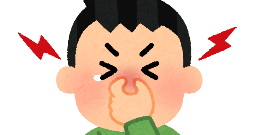 わさびで鼻がツーンとする人のイラスト（男性） かわいいフリー素材集 いらすとや