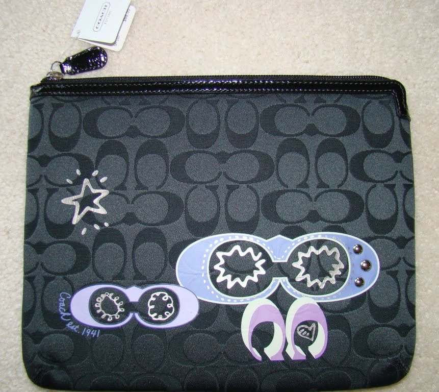 LADIES BAG ONLINE 538 COACH SIGNATURE APPLIQUE TABLET SLEEVE 61020