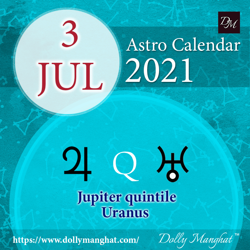 Demystifying Astrology DM Astro Calendar 2021 Jupiter Quintile Uranus