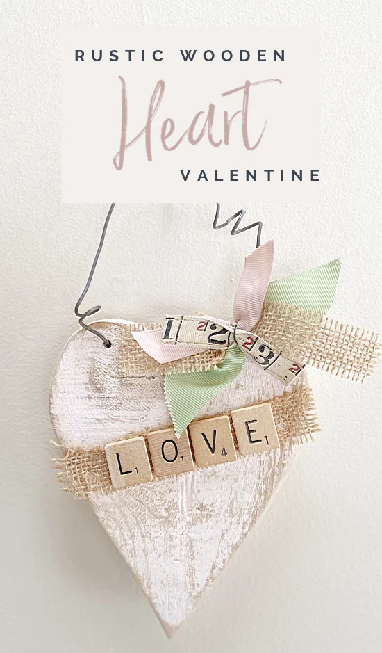 rustic heart with Pinterest overlay