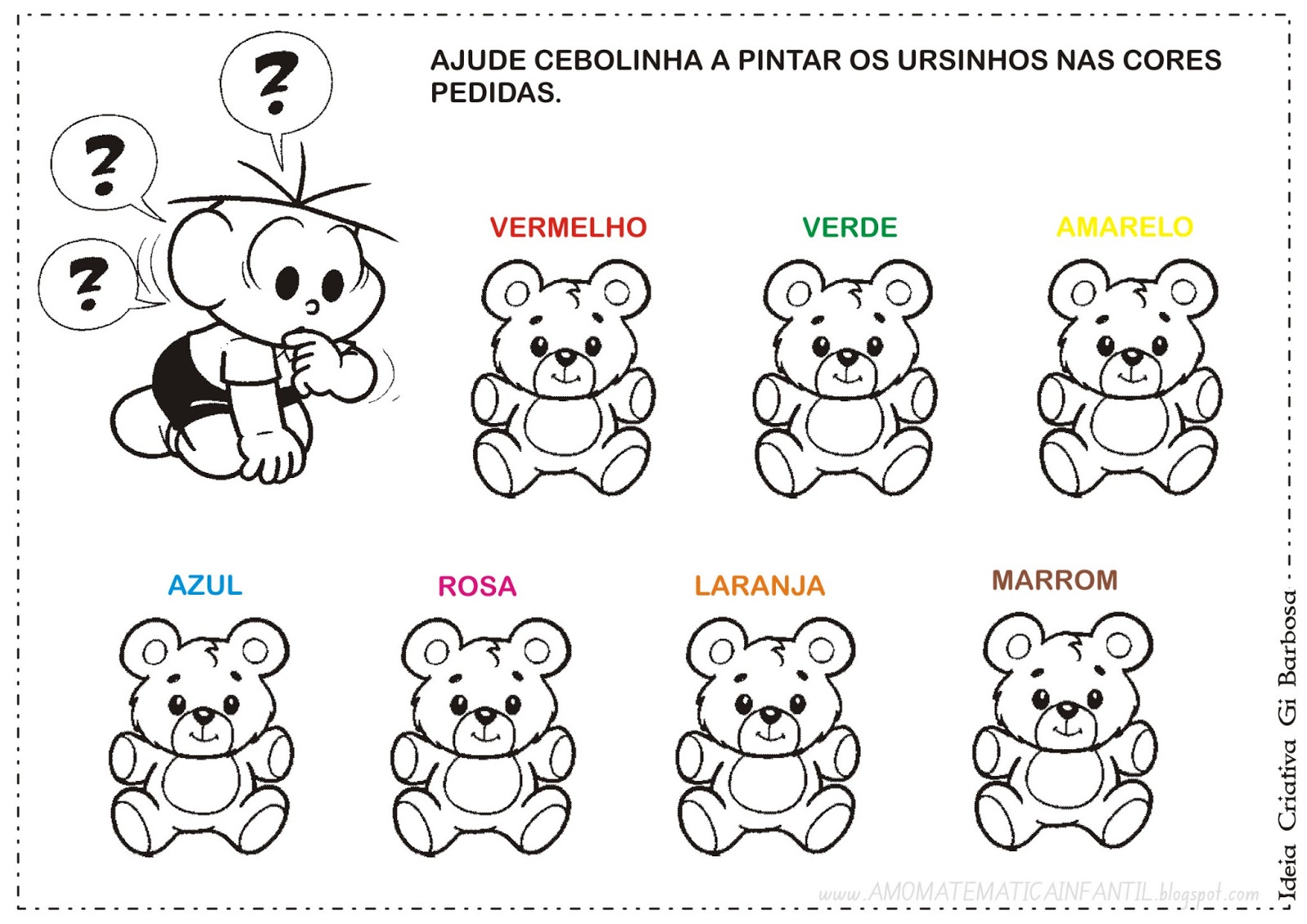 Desenholandia Ensina Cores em Portugues Desenho da Turma da Monica