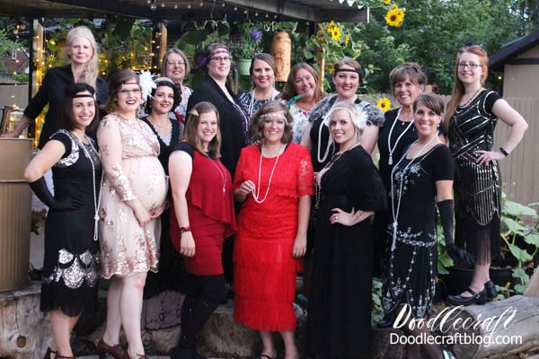 Downton Abbey Inspired 1920's Flapper Garden Party Girls Night and all the details on how to host your own!