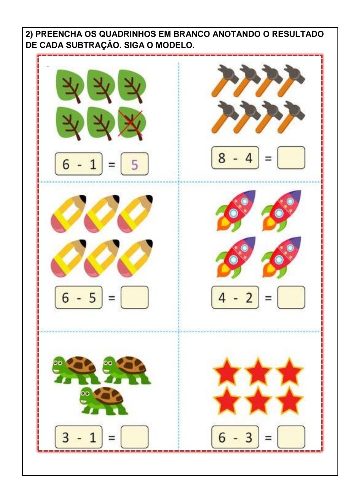 subtraction-with-number-line-worksheets