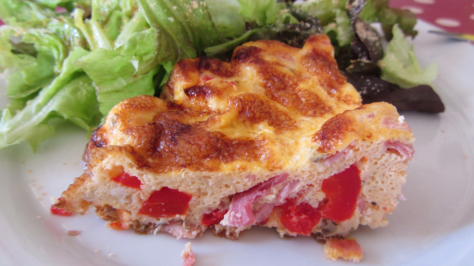 A table ! Tortilla au poivron et au jambon