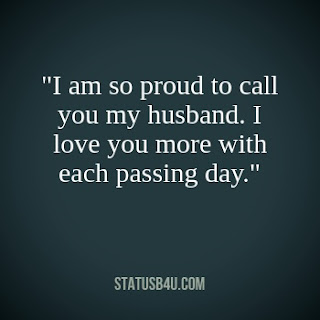 Proud message for my husband
