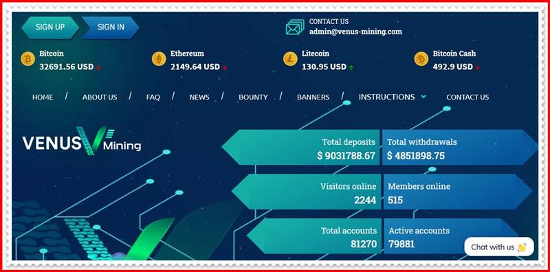 Мошеннический сайт venus-mining.com – Отзывы, развод, платит или лохотрон? Мошенники Мошеннический сайт venus-mining.com – Отзывы, развод, платит или лохотрон? Мошенники