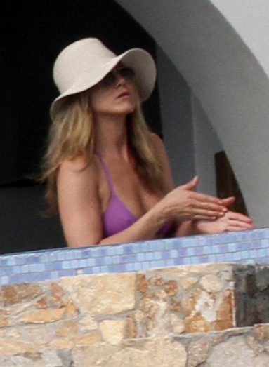 Jennifer Aniston Purple Bikini 97