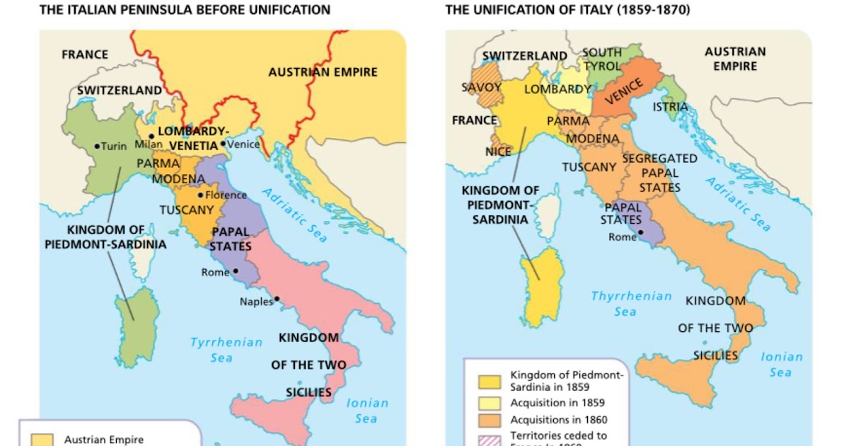 HISTORY 4 ESO Map Of The Italian Unification 44FCE4CD 971A 4C06 A890 EBD06F93ED57