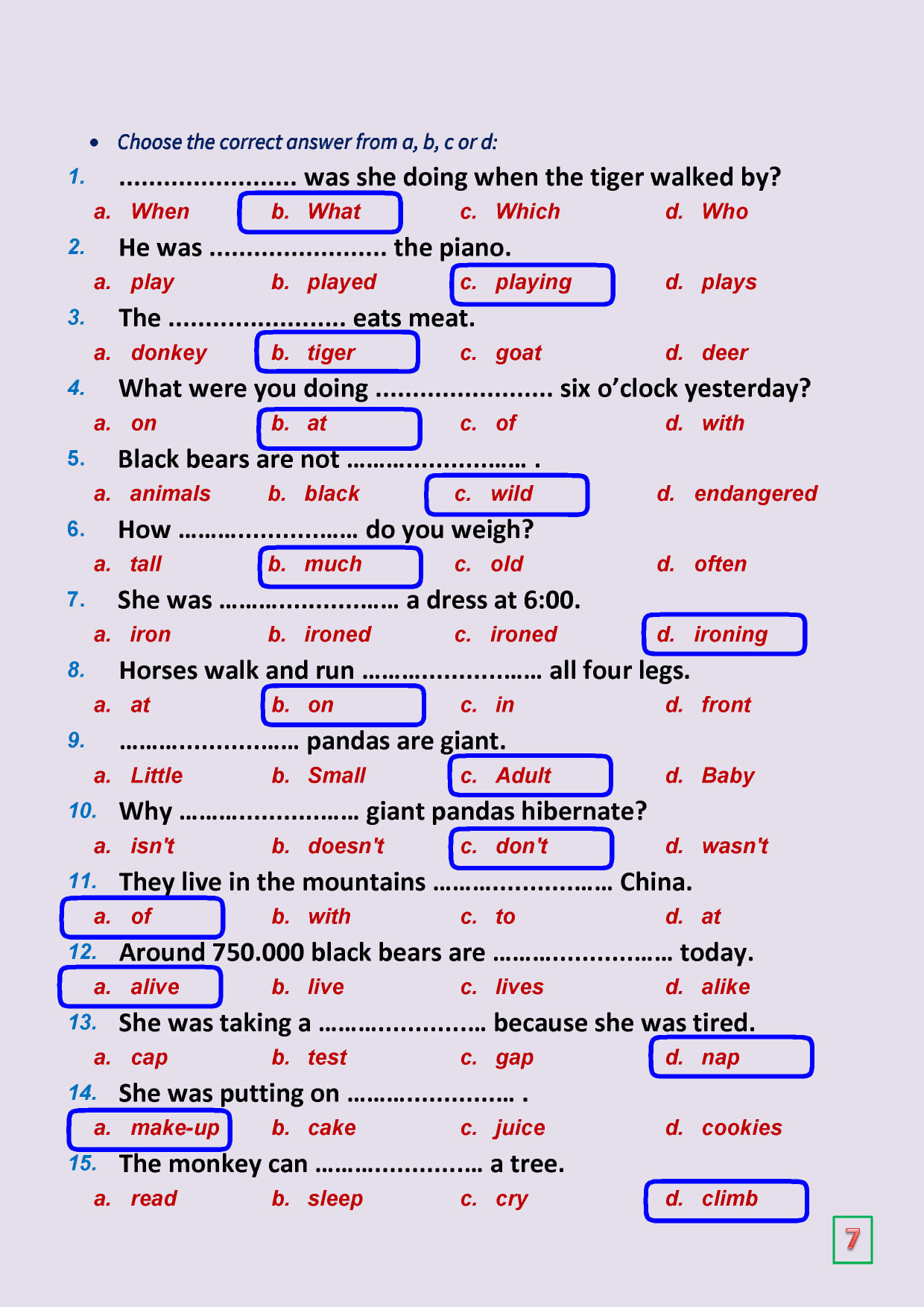 مراجعة اختبار مارس انجليزي الصف السادس الابتدائى ترم ثاني بالاجابة 4