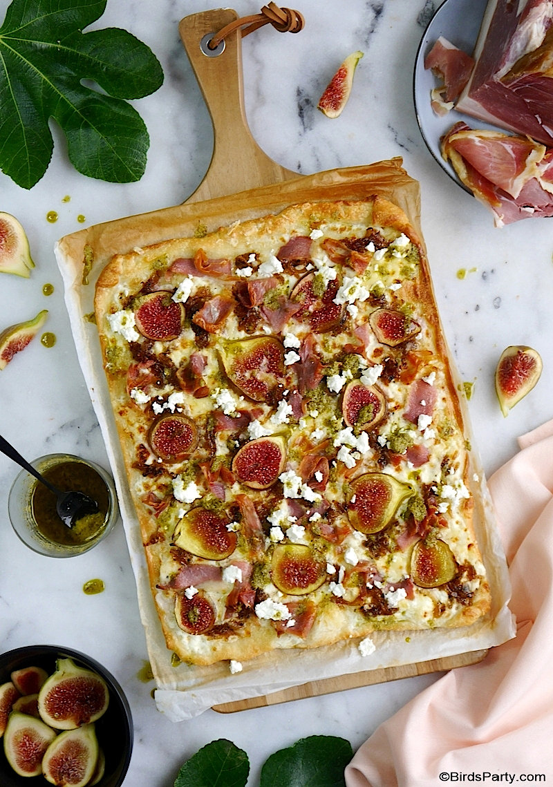 Fig, Prosciutto Ham and Feta Cheese Pizza Party Ideas Party