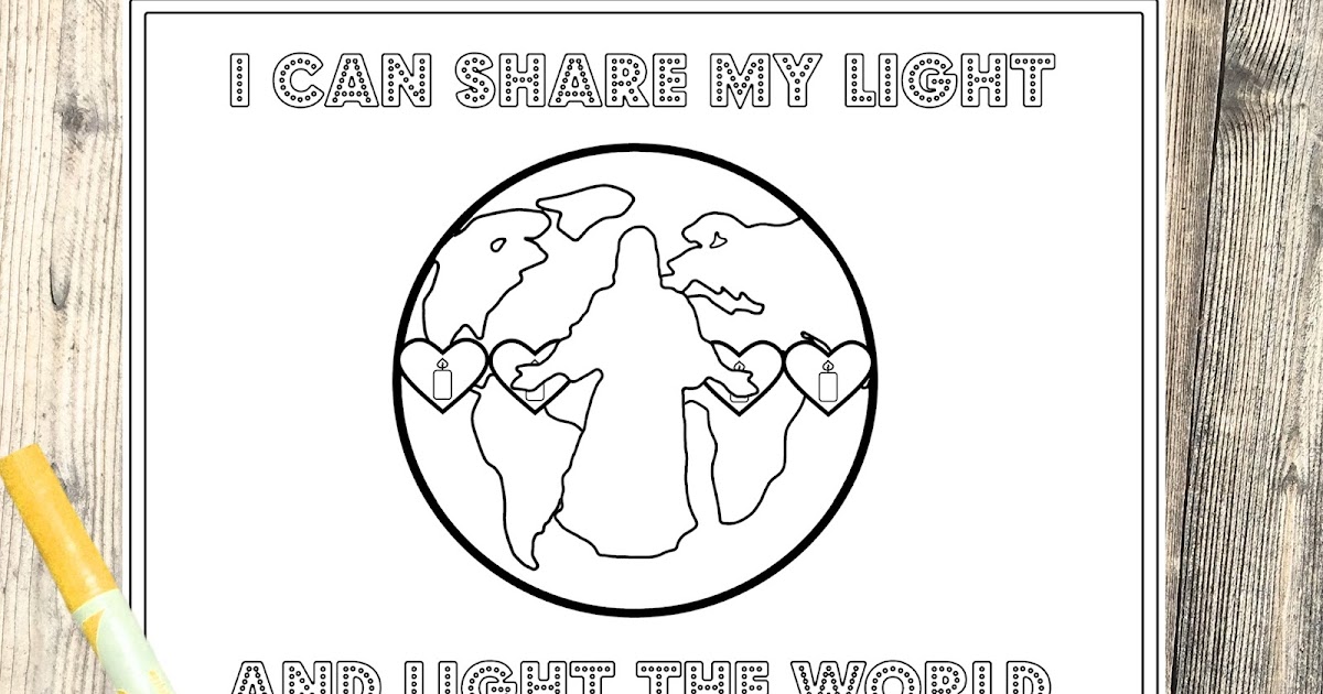 Life's Journey To Perfection: #LIGHTtheWORLD Coloring Page, Great for