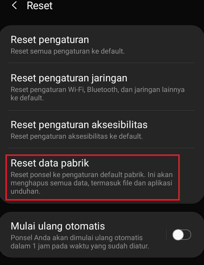 Cara Mudah Reset Data Pabrik Smartphone Samsung