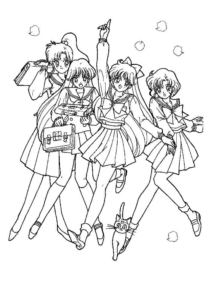 Printable Sailor Moon Coloring Pages - Yuk Sebar