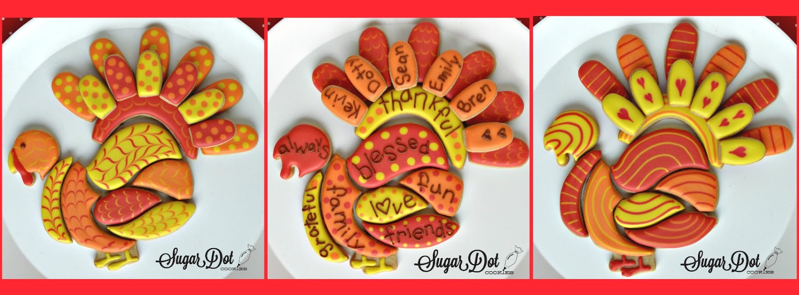 Sugar Dot Cookies Turkey Cookie Puzzle For Thanksgiving