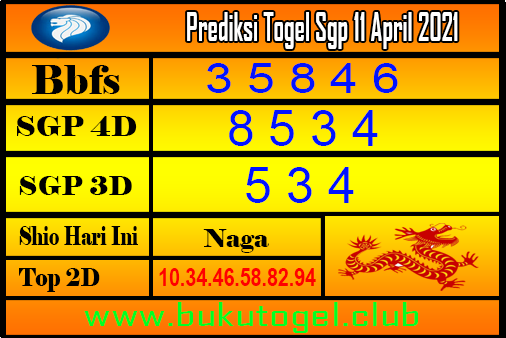 Prediksi Sgp Hari Minggu 11 April 2021