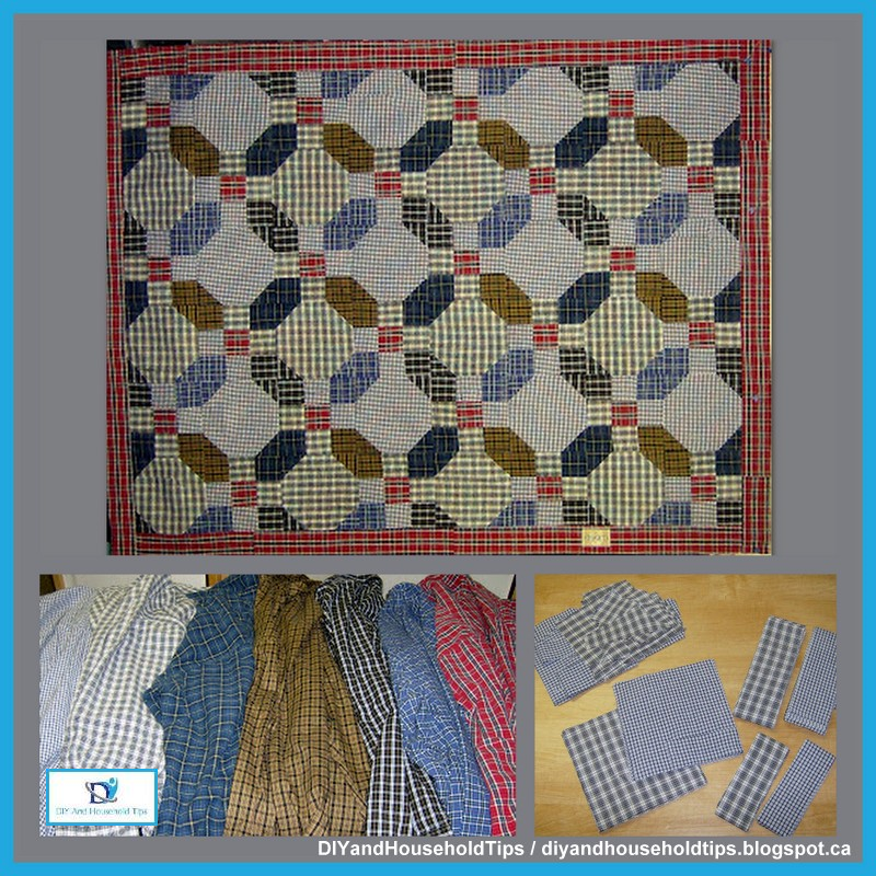 DIY And Household Tips Turn 7 Shirts Into A Quilt