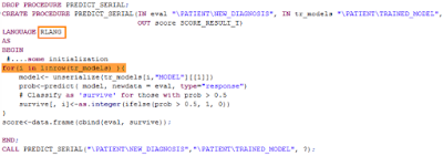 Parallelization options with the SAP HANA  and R-Integration