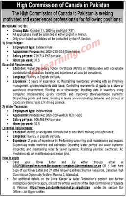 High Commission of Canda in Pakistan Jobs 2020