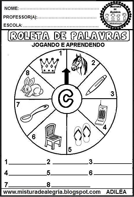 Roleta Silábica - Regador de Ideias- Jogos Educativos