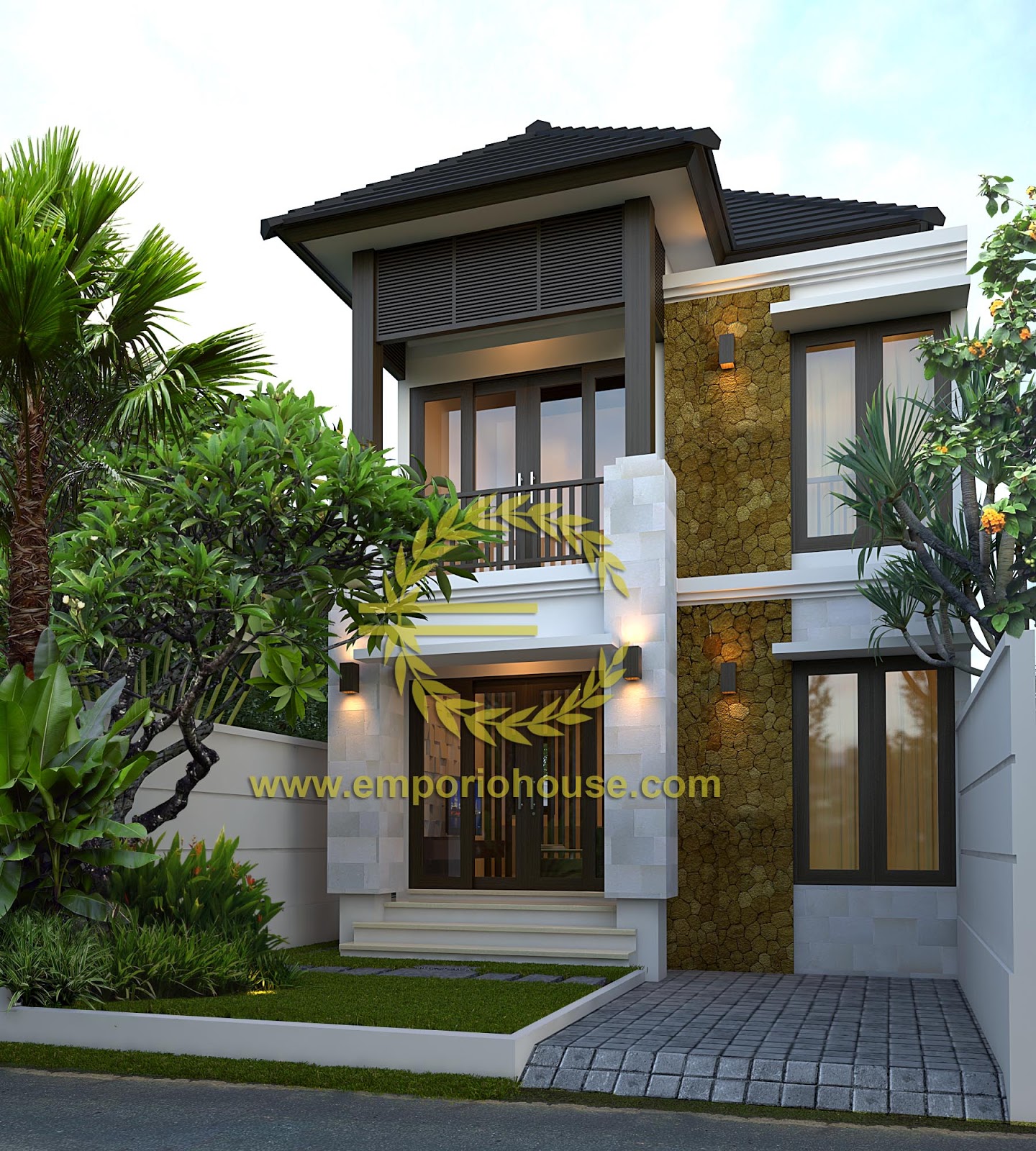 29+ Desain Rumah 2 Lantai Minimalis Bergaya Villa Paling ...