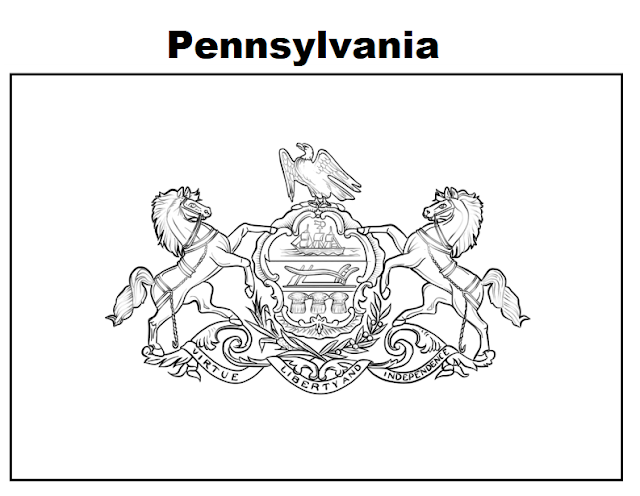 Geography Blog: Flag of Pennsylvania coloring page