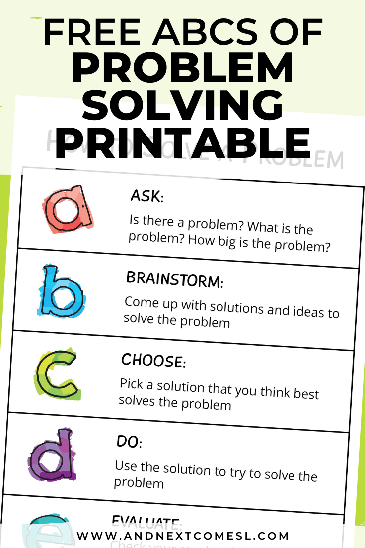 problem solving exercises for groups