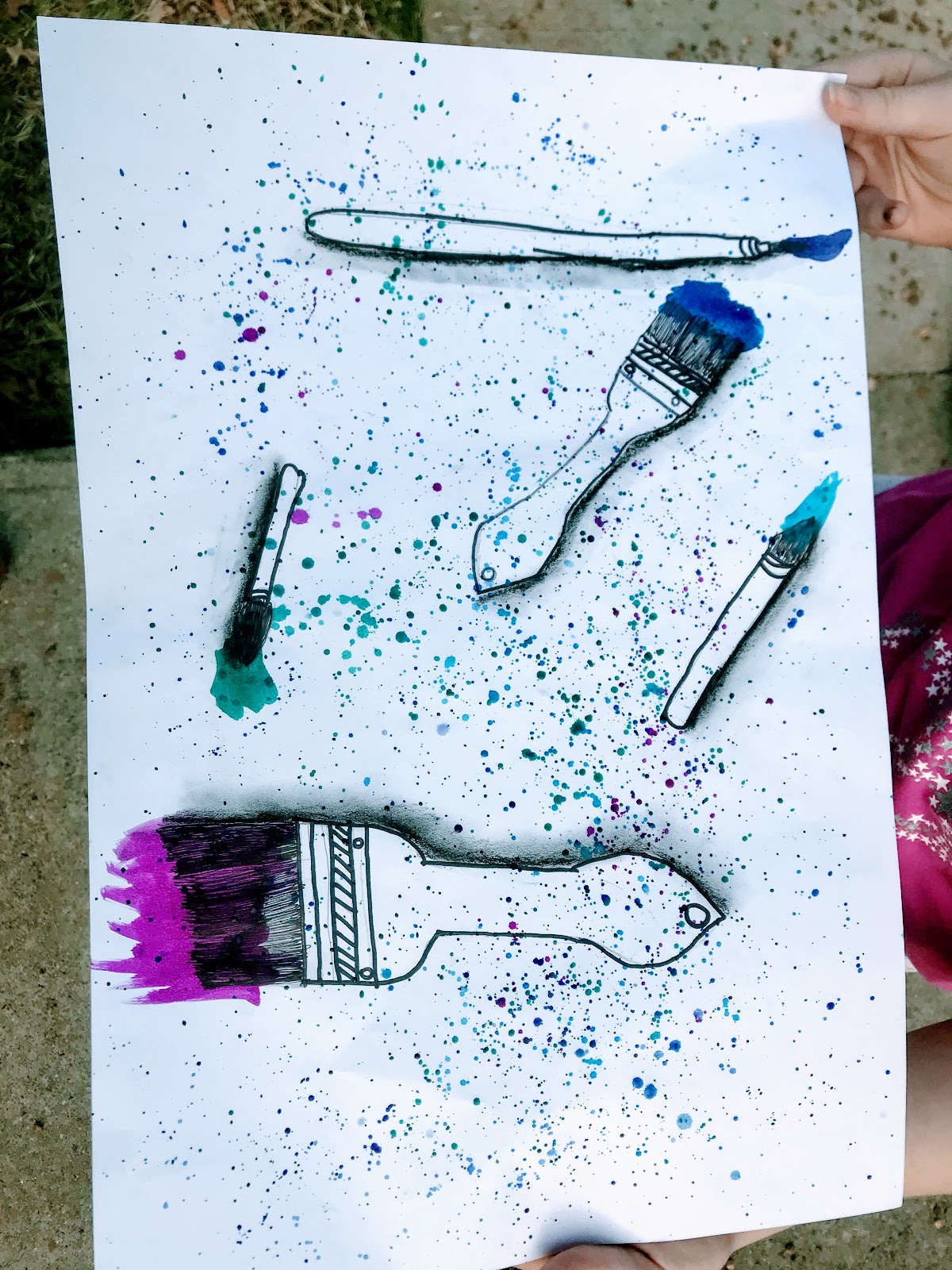 Elements of the Art Room 5th grade Jim Dine inspired paintbrushes