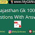 Rajasthan Gk 1000 Questions With Answers In Hindi Free PDF