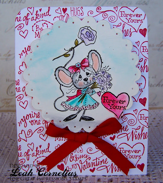 Great Impressions, Leah Cornelius, Annabelle Sweet Mouse, Valentine card