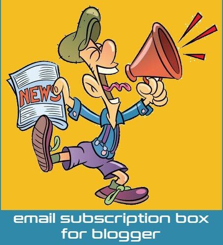 clean email subscription box for blogger post