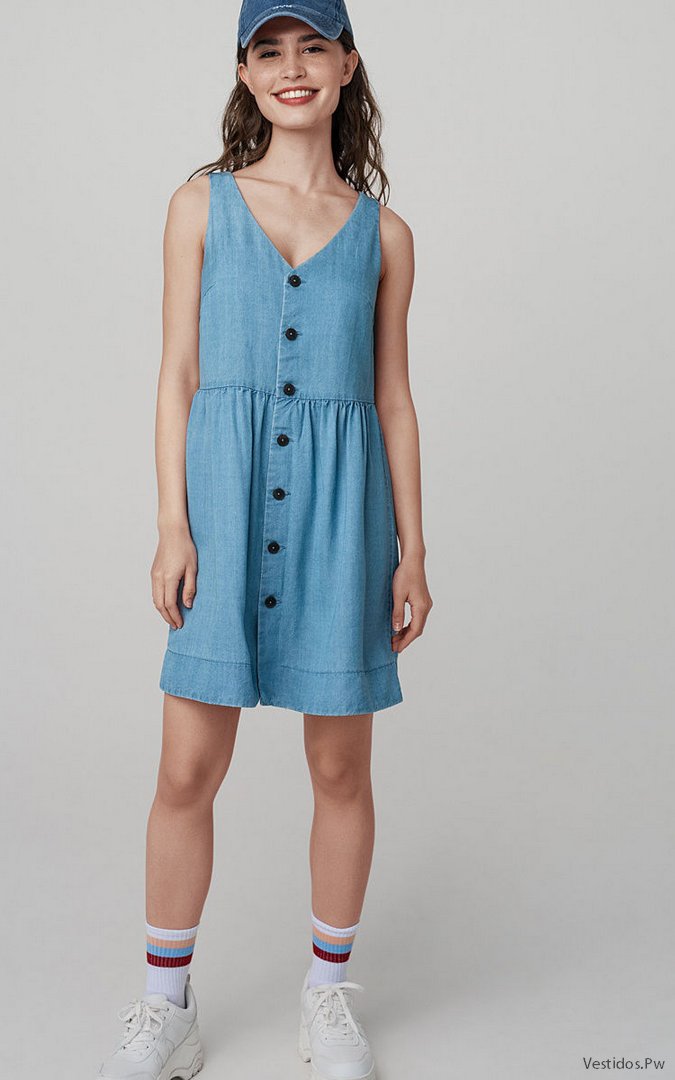 +30 [FOTOS] Vestidos de Mezclilla Con