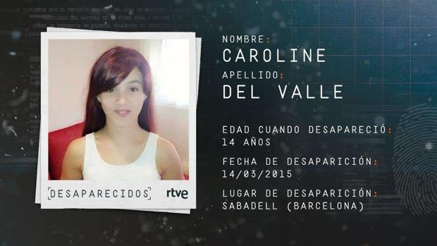 DESAPARICIÓN DE CAROLINE DEL VALLE