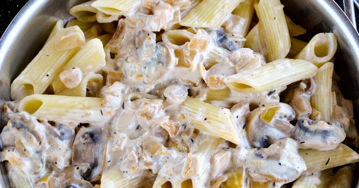 Creamy lemon and mushroom pasta VeganSandra