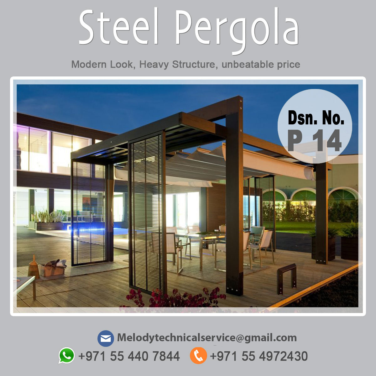Melody Steel Pergola Steel Shades Metal Pergola Steel Pergola
