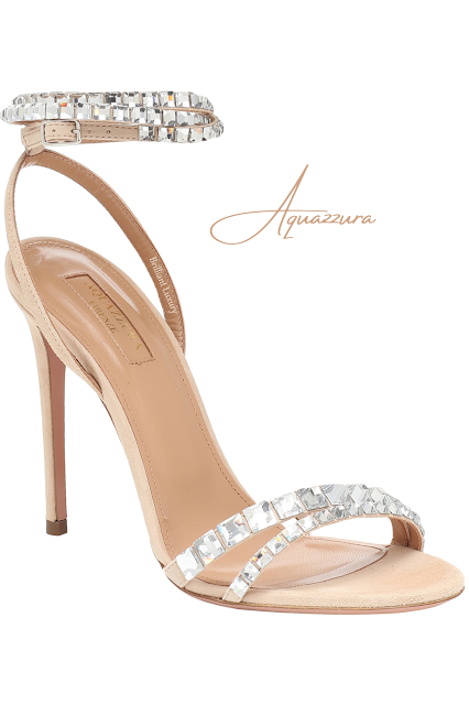 Aquazzura Vera dazzling square crystal beige suede sandals #brilliantluxury Aquazzura Vera dazzling square crystal beige suede sandals #brilliantluxury