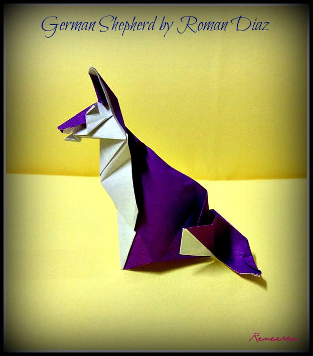 Life's Simple Pleasure Origami Creations The Smart German Shepherd Dog