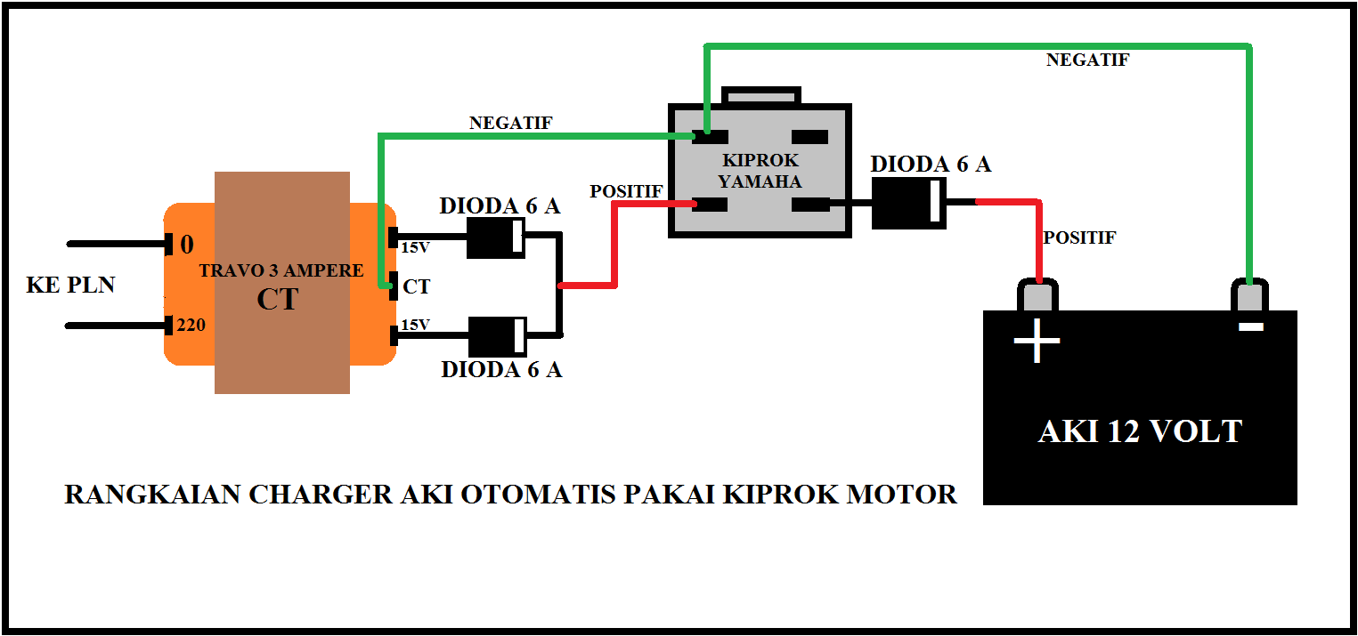 Skema Cas Aki Motor Cara Membuat Charger Aki Motor