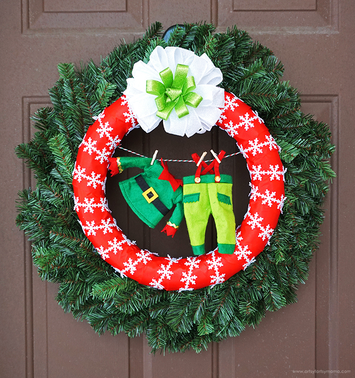 Christmas Elf Laundry Wreath