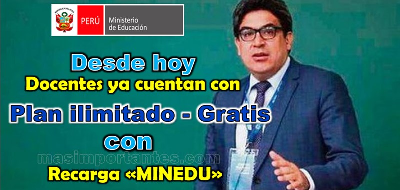 Recarga gratis MINEDU Aprendo en casa