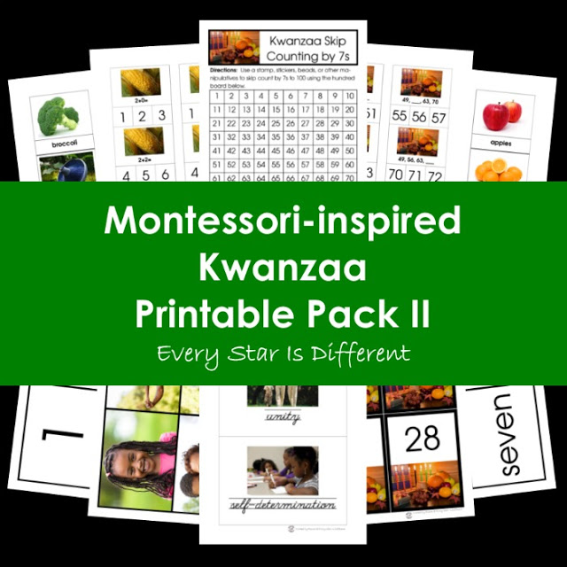 Montessori-inspired Kwanzaa Printable Pack 2