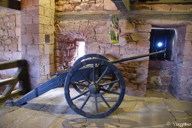 I cannoni nel Grande Bastione del castello di Haut Koenigsbourg
