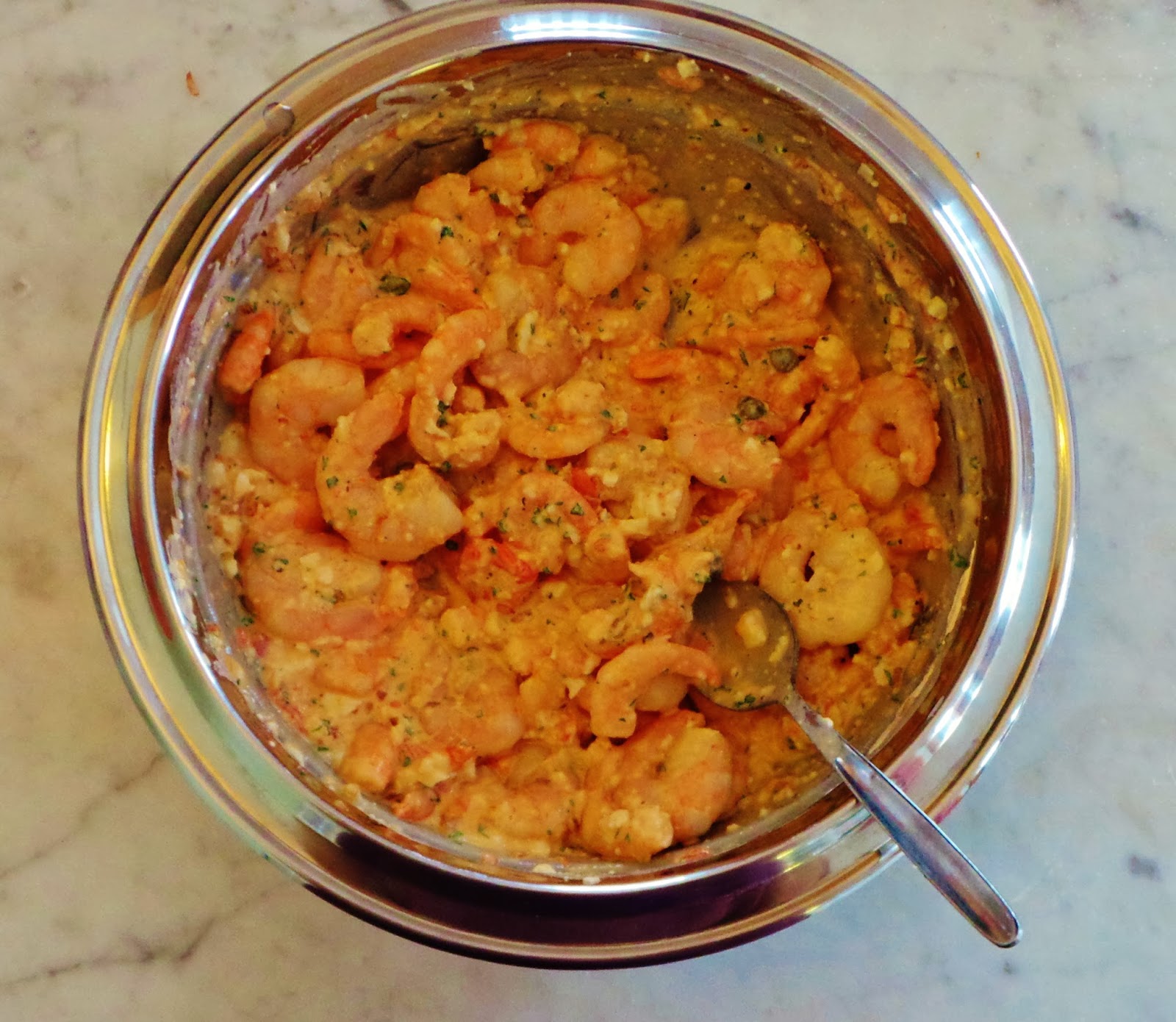 MA CUISINE TOUTE A MOI TIMBALES DE SCAMPIS ET CREVETTES ROSES SUR LIT