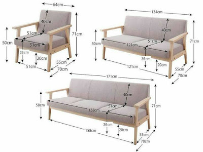 Tamaños y planos de sofás y sillones