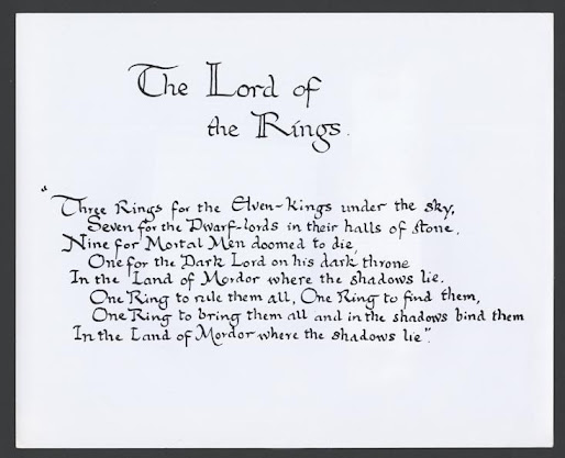 The famous ring verse on the Black Speech of Mordor read by Sir Christ