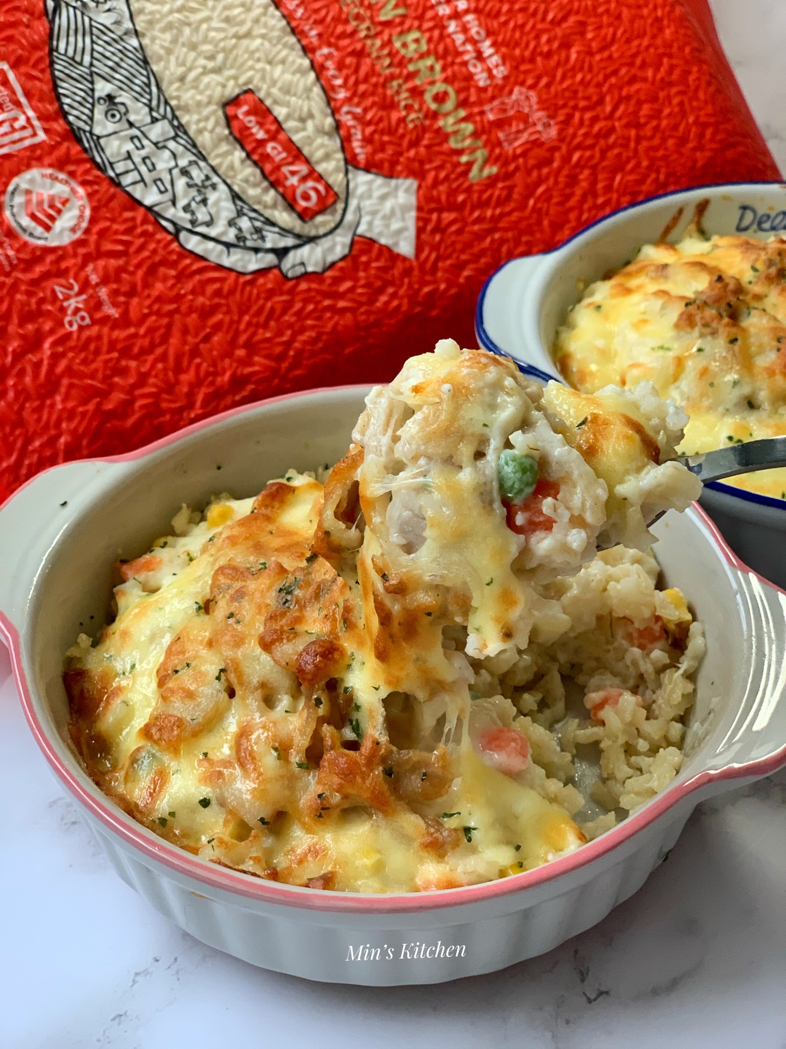 Min's Kitchen Chicken Cheese Baked Rice (collaboration)