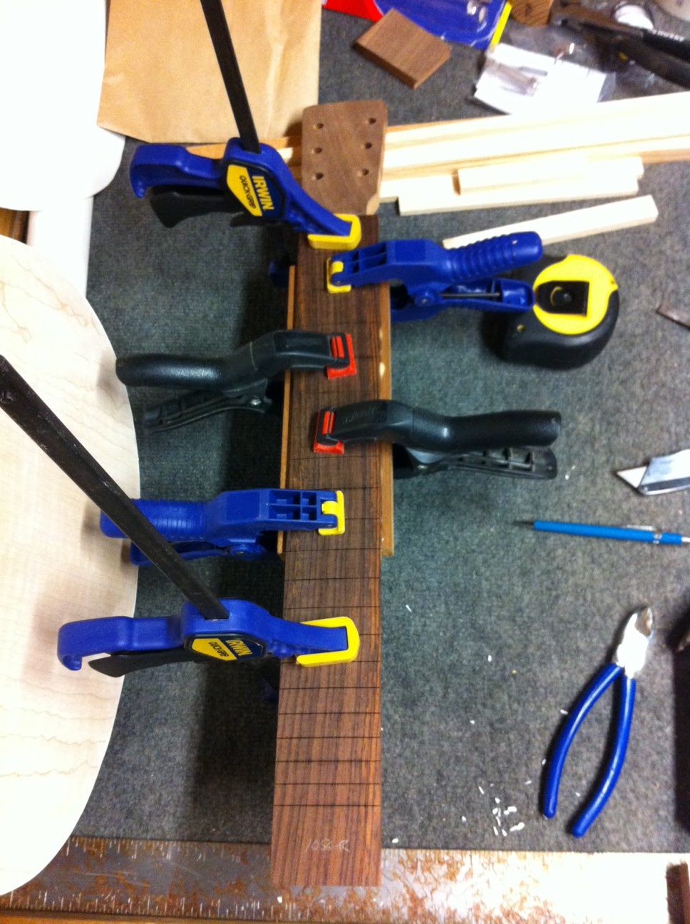 Making an acoustic guitar Fretboard