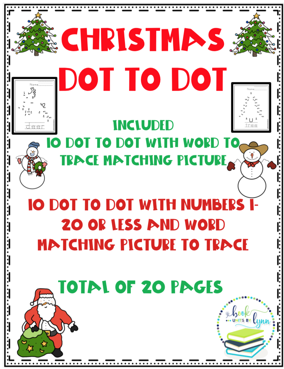 CHRISTMAS DOT TO DOT ~ Book Units by Lynn