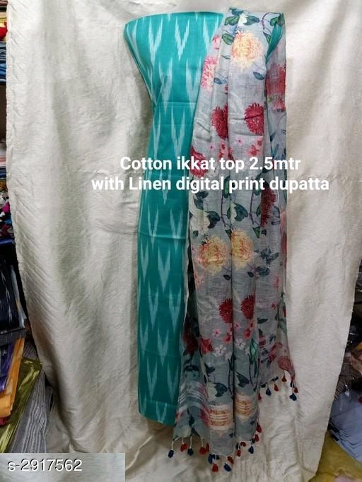 Dress Materials: 🌟 Ikkat Cotton : ₹1460/- free COD WhatsApp +919730930485🌟